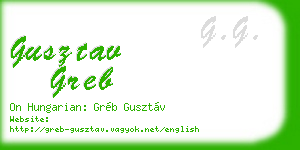 gusztav greb business card